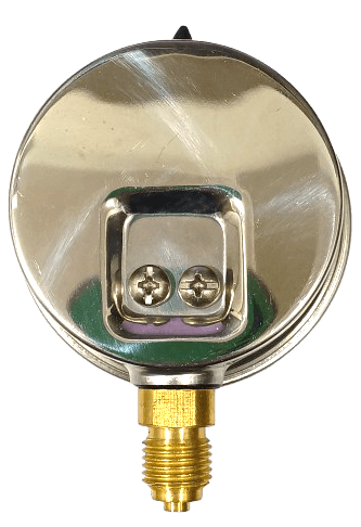 Manômetro DN63 Caixa em Aço Inoxidável com Glicerina Saída Vertical 1/4” BSP de 0 a 60 Bar - MAN-GB-3822060