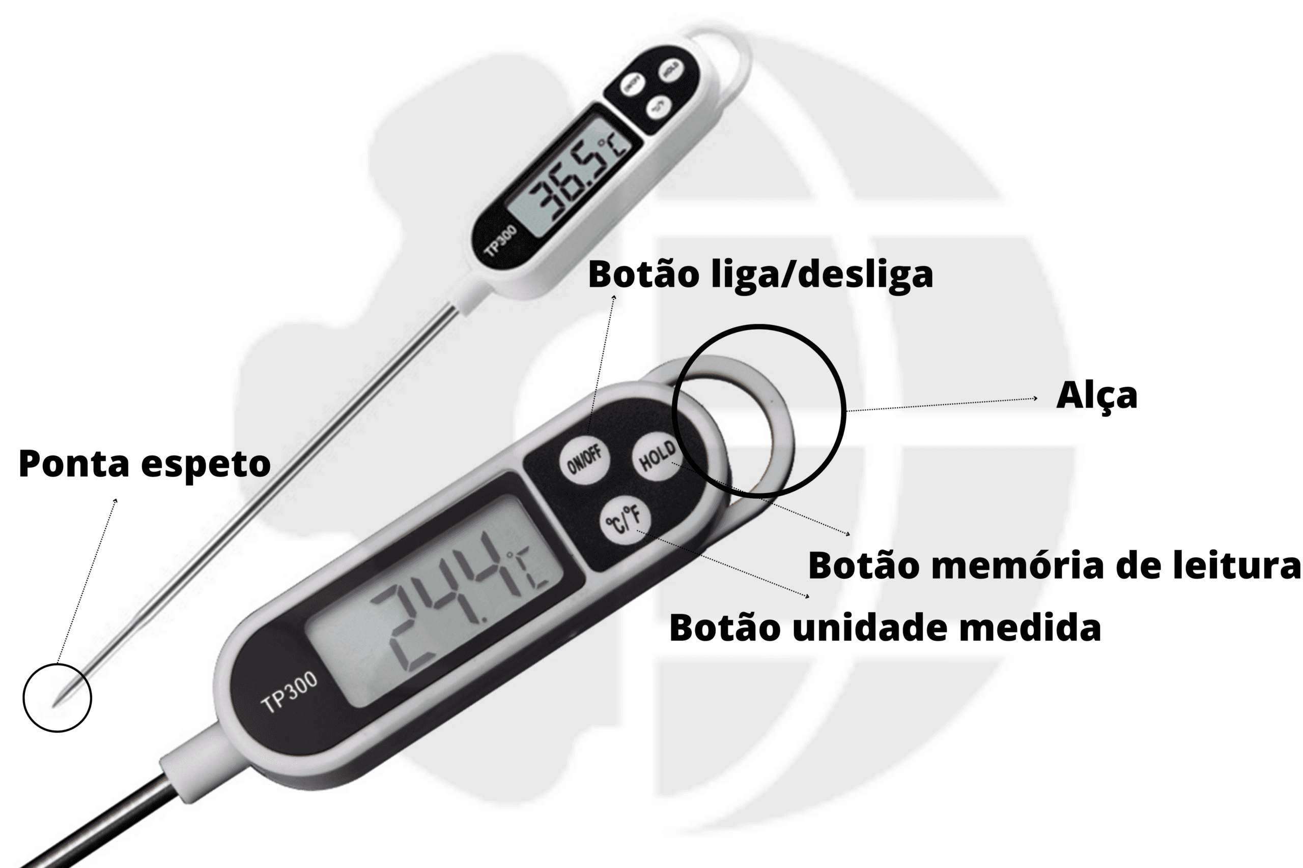 Termômetro Digital tipo Espeto TP-300