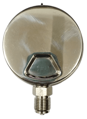 Manômetro DN100 Caixa em Aço Inoxidável com Glicerina Saída Vertical 1/2” BSP de 0 a 16 Bar - MAN-GB-3824016